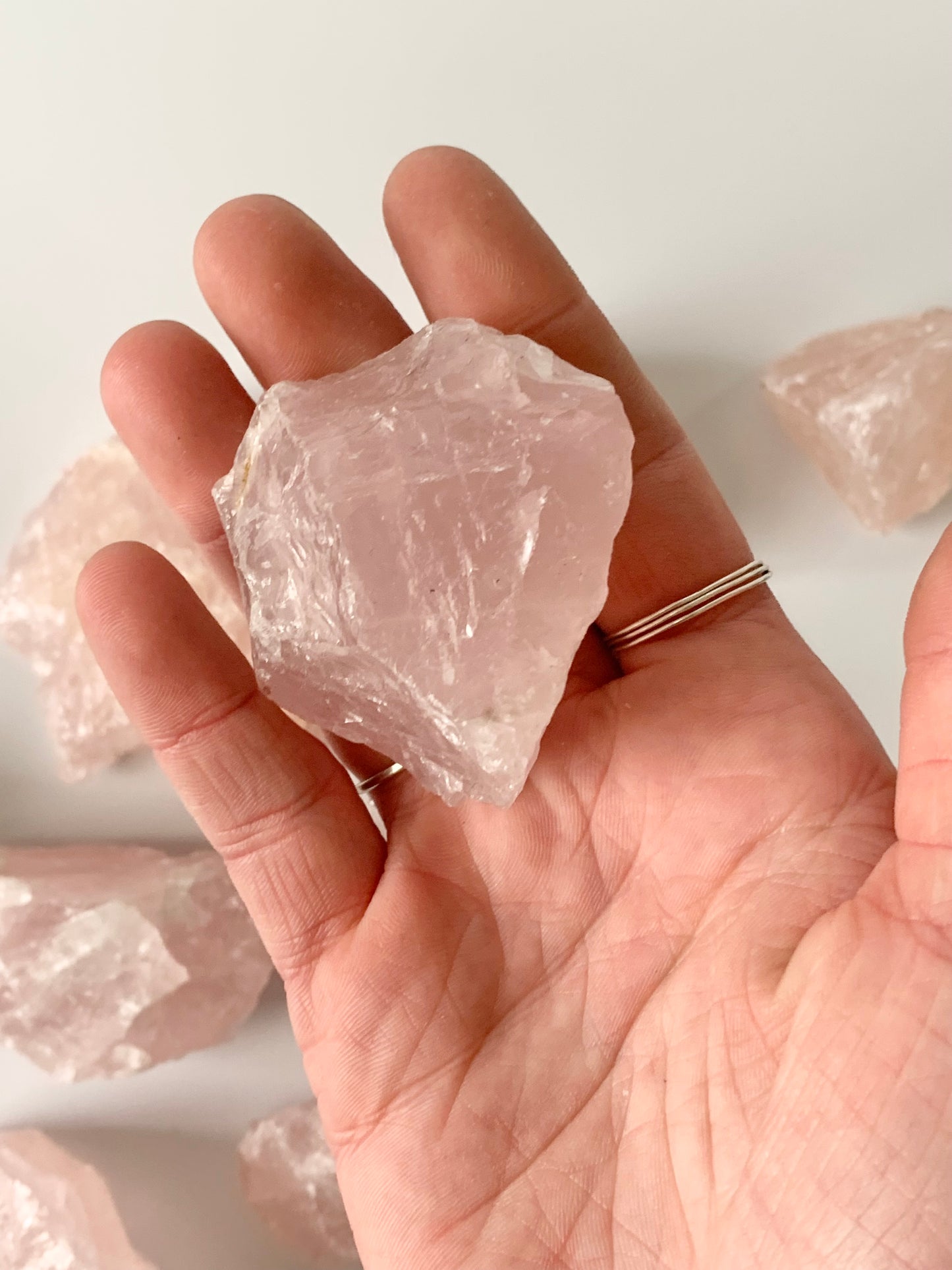 Rose Quartz, Raw, Medium