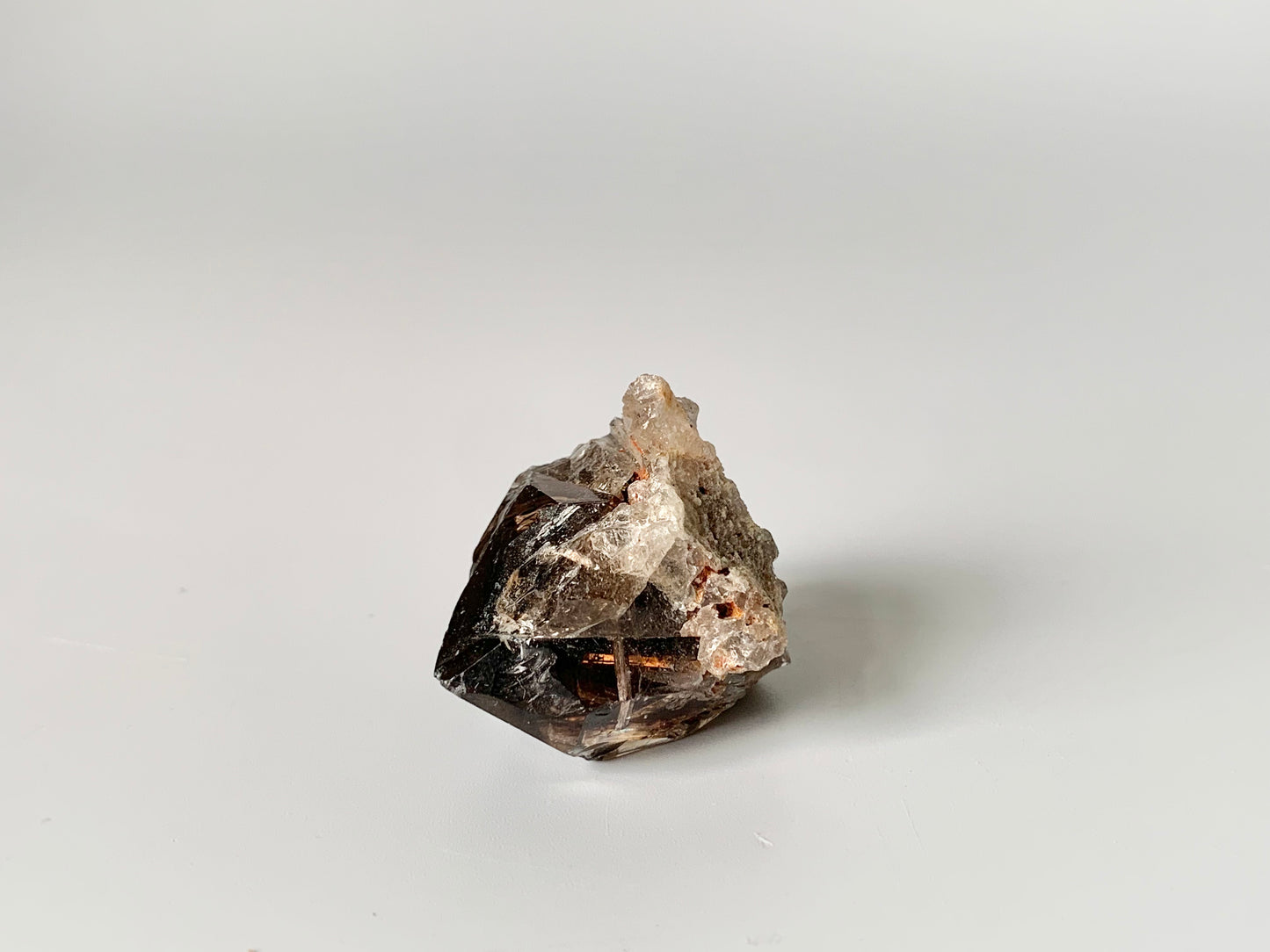 Smoky Quartz with Red Epidote