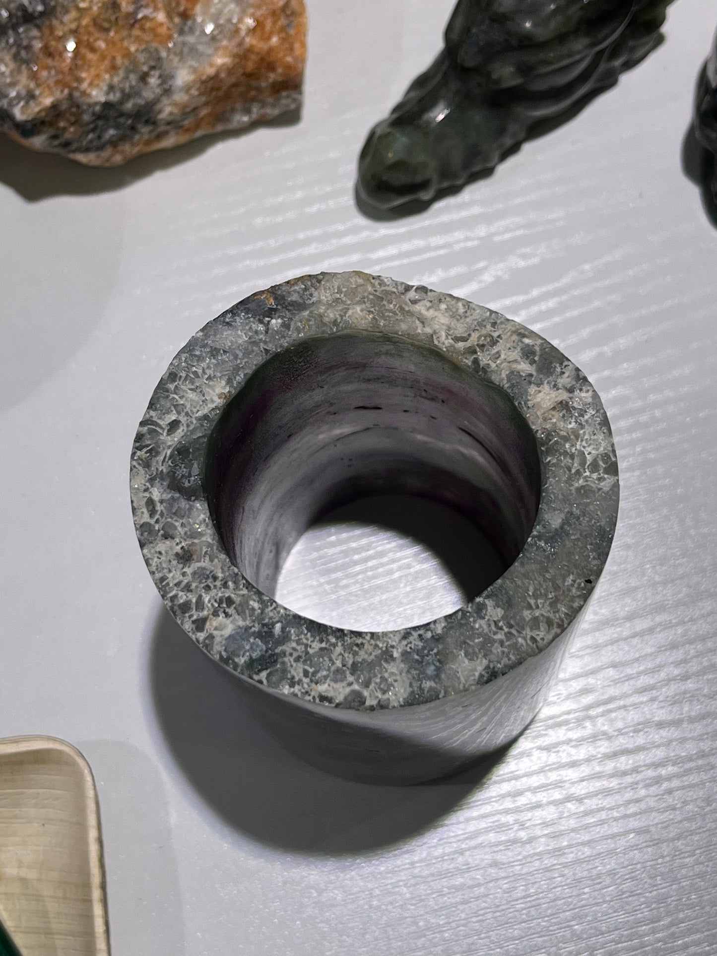 Fluorite Cylinder, Hollow Core