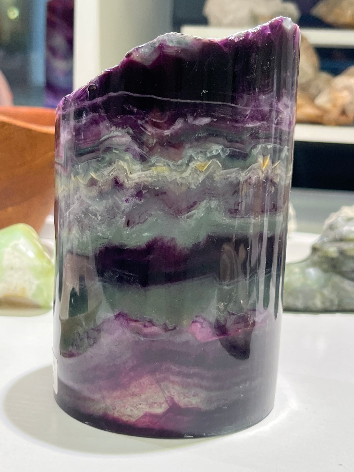 Fluorite Cylinder, Hollow Core