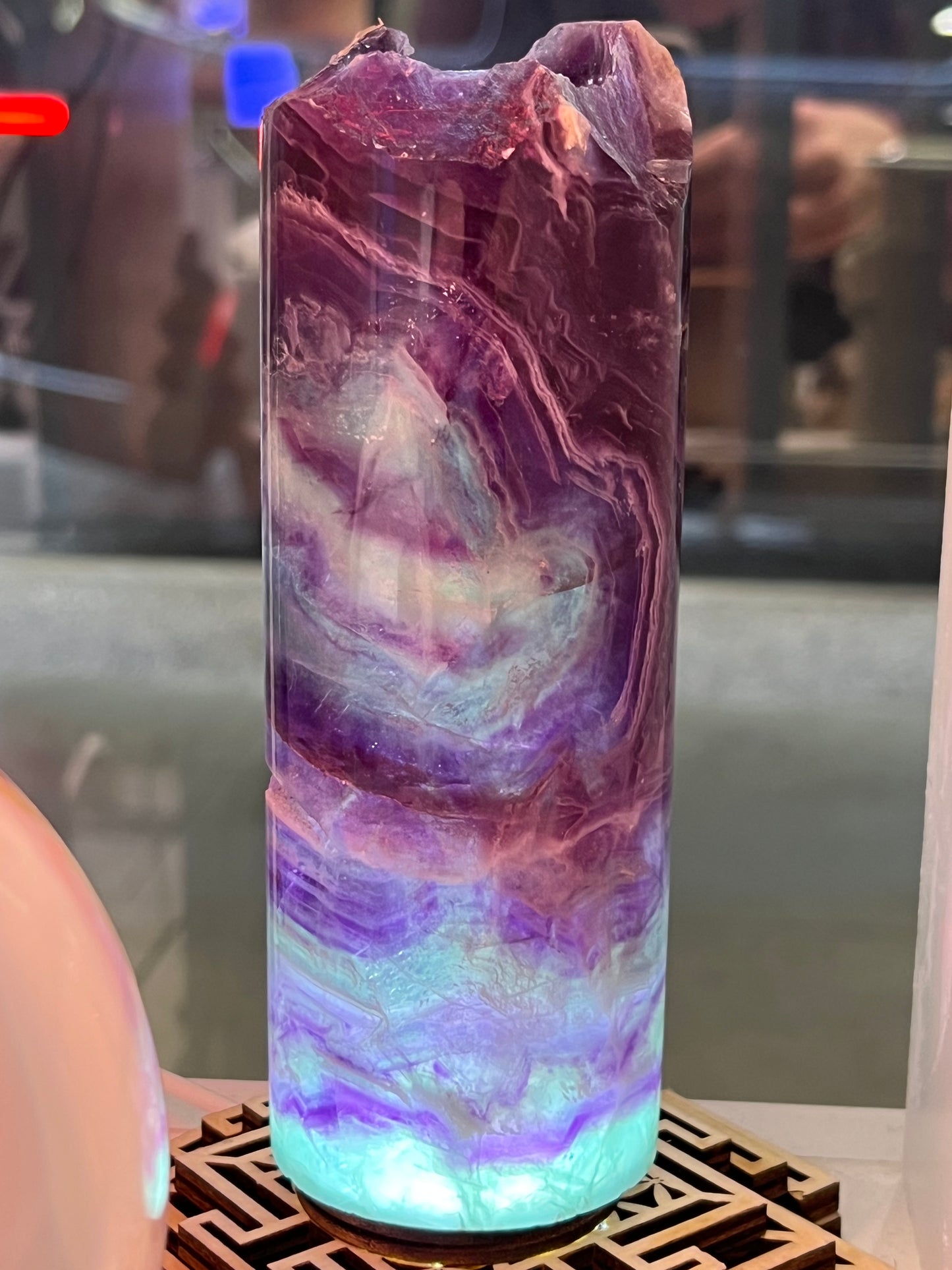 Fluorite Cylinder, Hollow Core