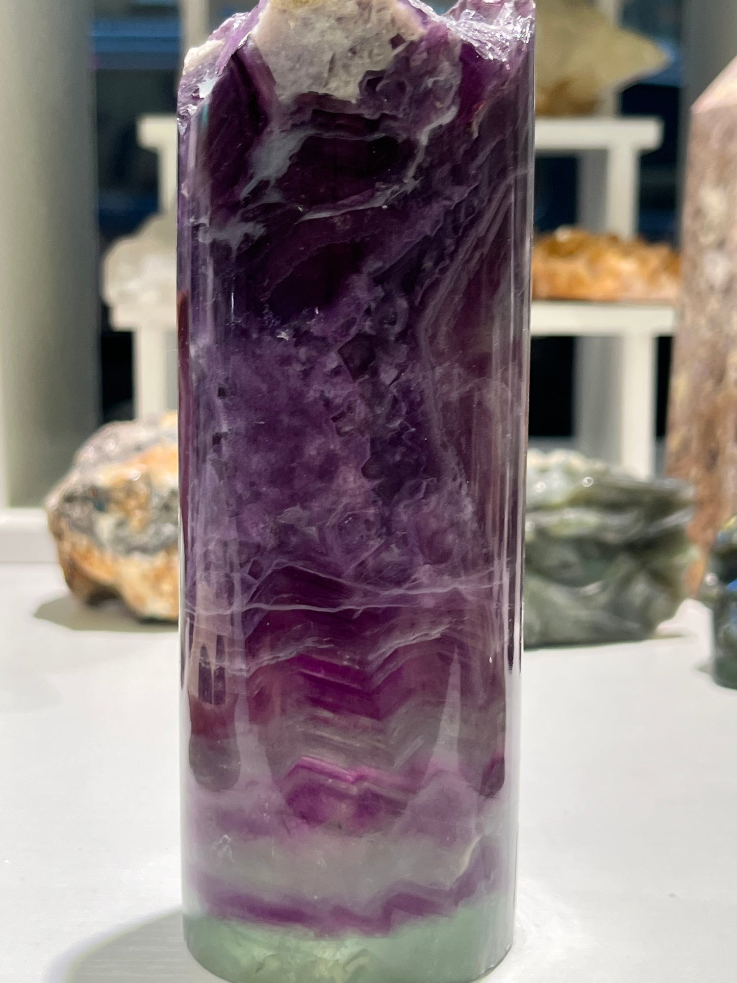 Fluorite Cylinder, Hollow Core