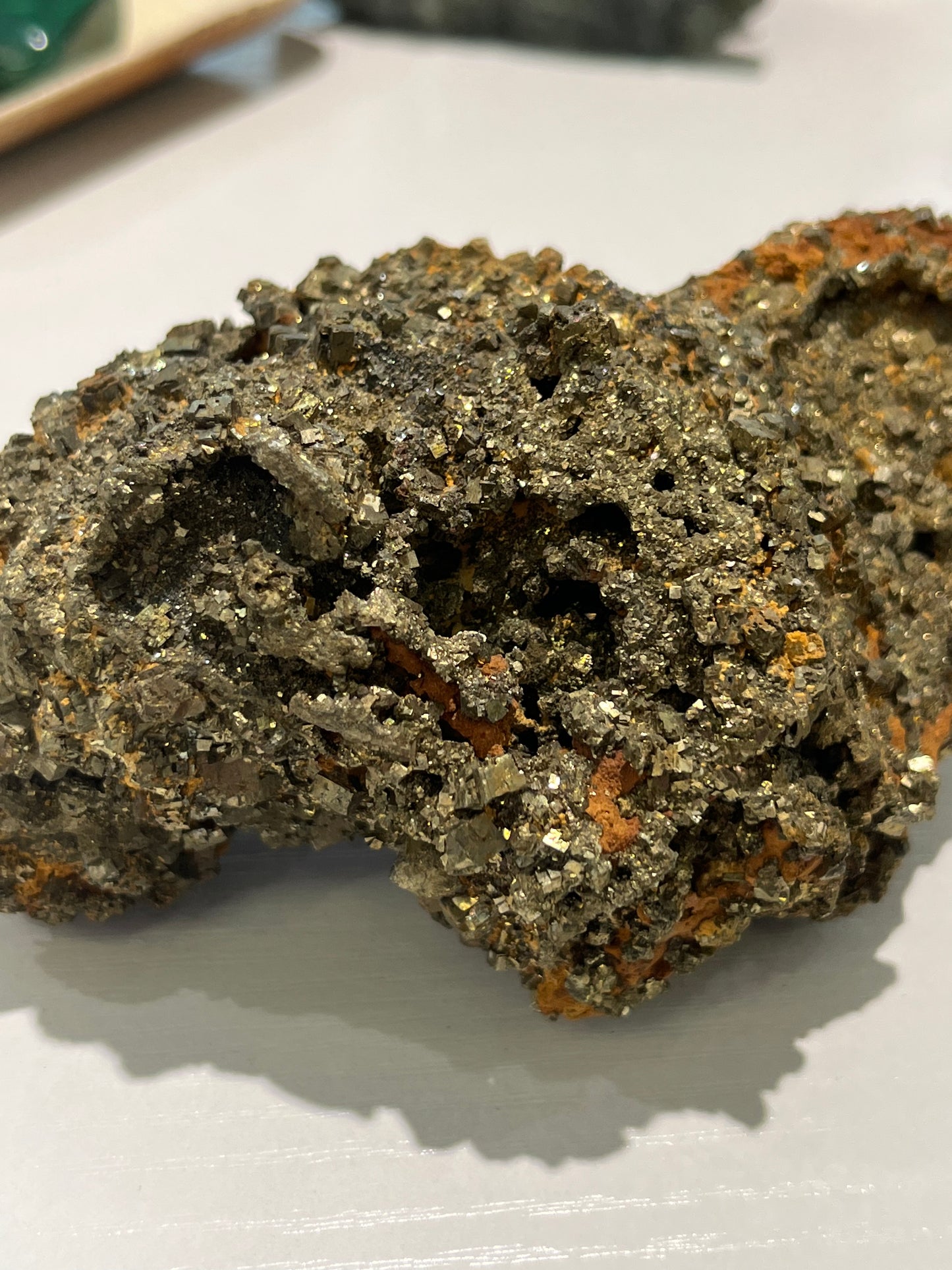 Pyrite crystal cluster