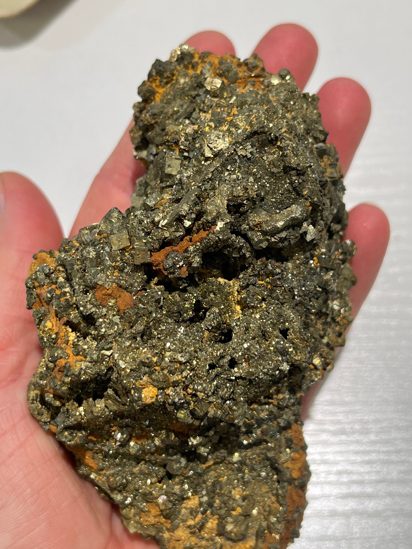 Pyrite crystal cluster