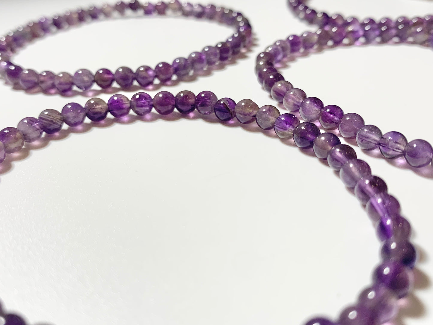 Amethyst Round Bead Bracelet, 8, 6 or 4 mm