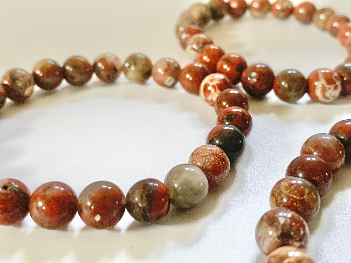 Brecciated Jasper Bracelet, 4 or 8 mm