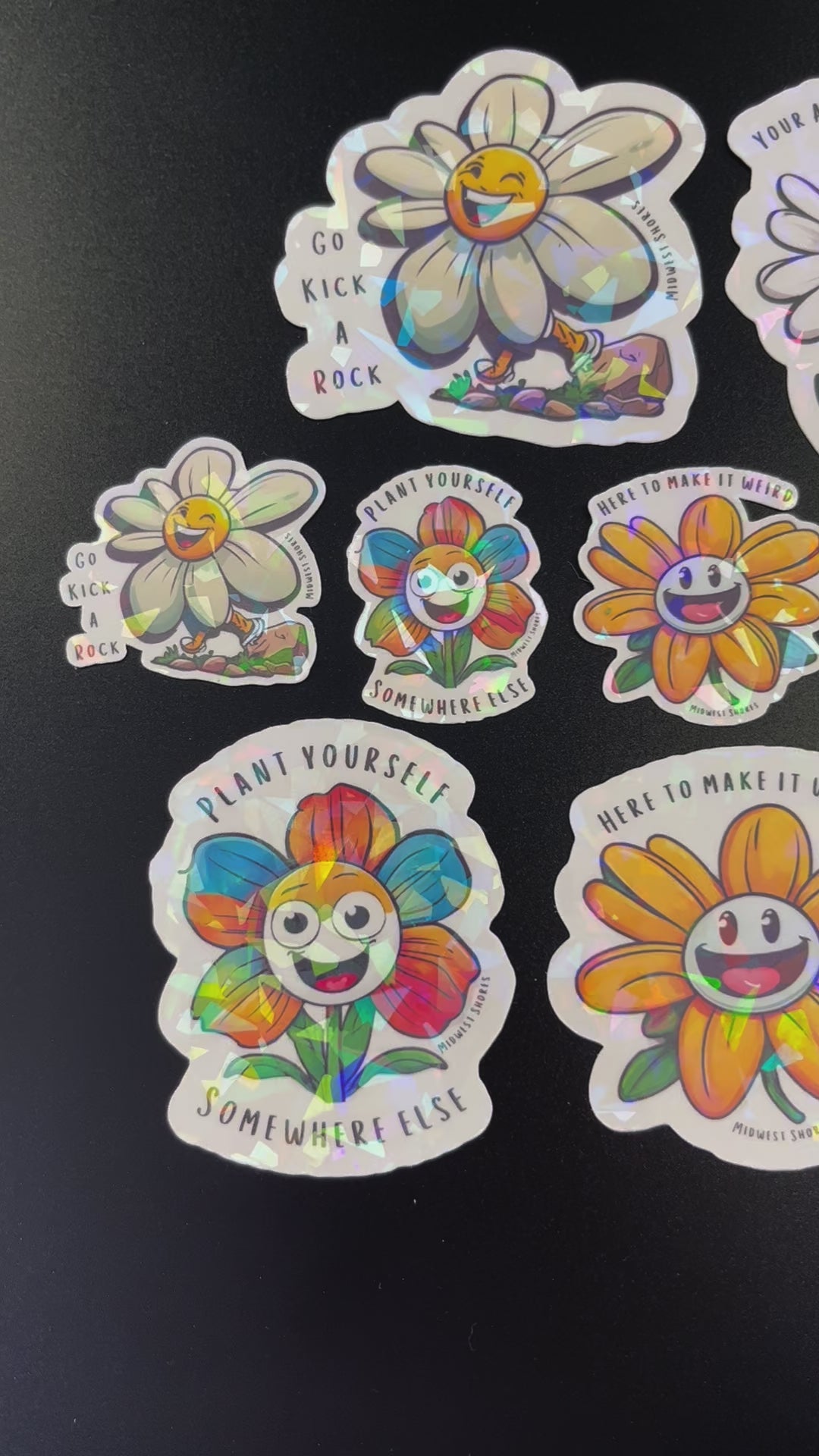 Full collection of demented daisy stickers 
