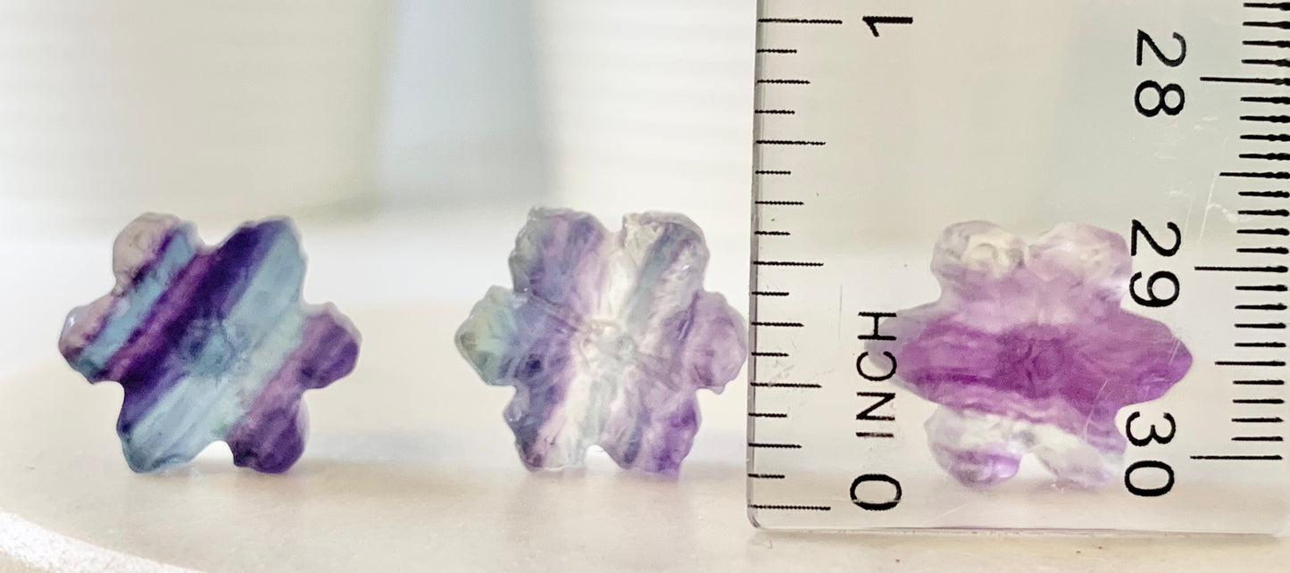 Fluorite ultra mini snowflake carving