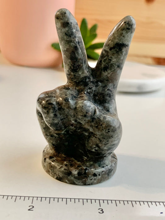 Emberlite Peace Sign Finger Carving