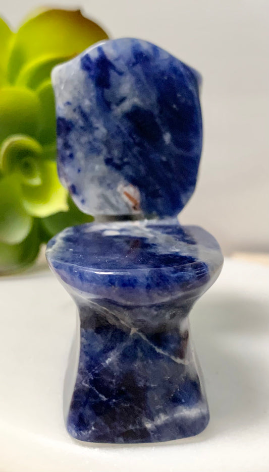 Sodalite Toilet Bowl Carving