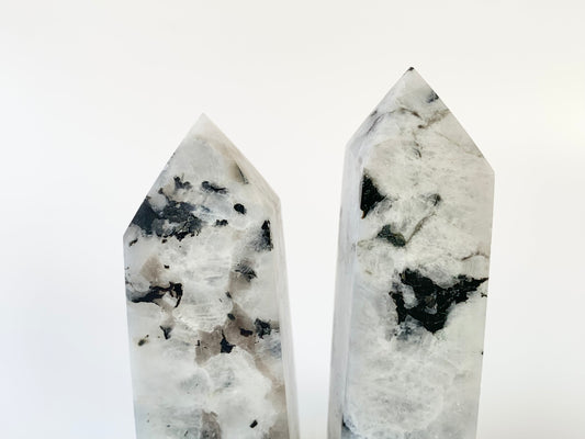 Rainbow Moonstone Tower, ~3-3.9oz, obelisk