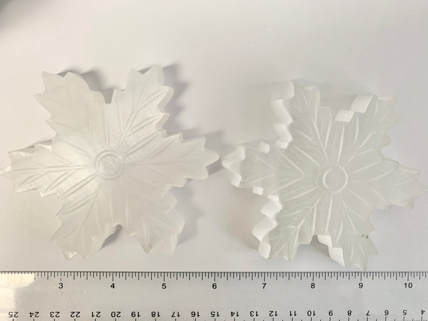 Satin Spar Crystal Snowflake, Large