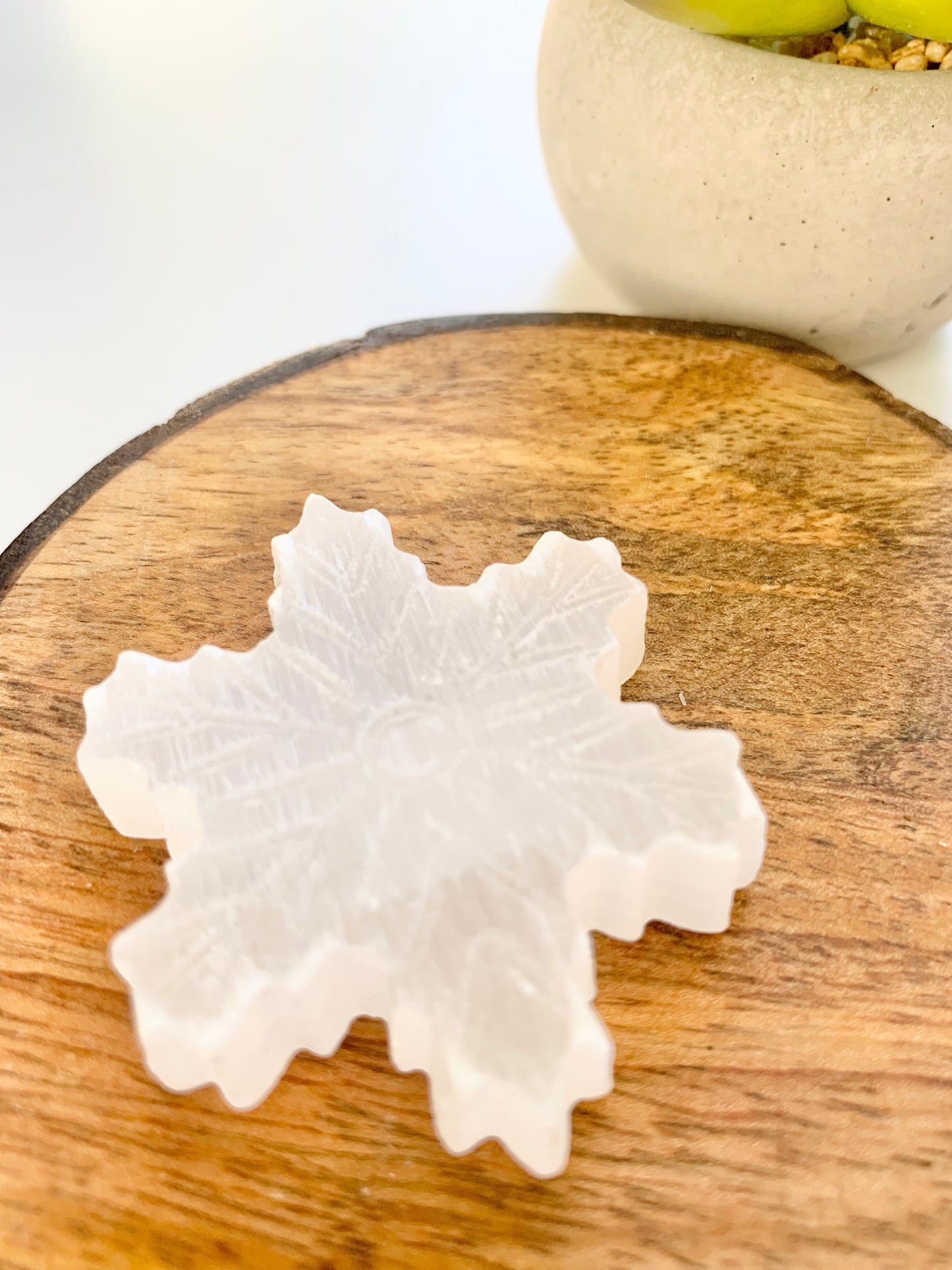 Satin Spar Snowflake Carving