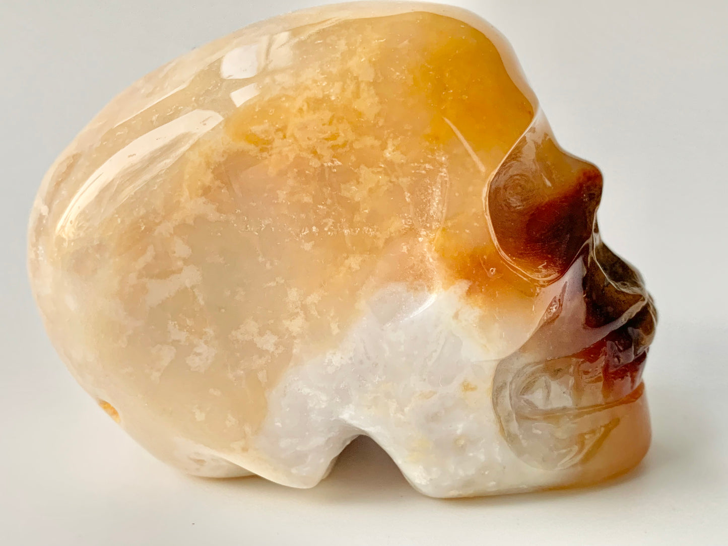 Ocean Jasper Skull Carving, High Quality, $54