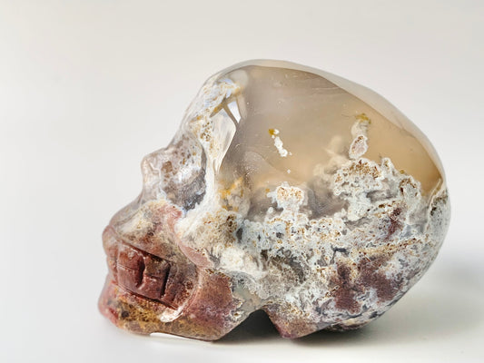 Ocean Jasper Skull Carving, High Quality, $54