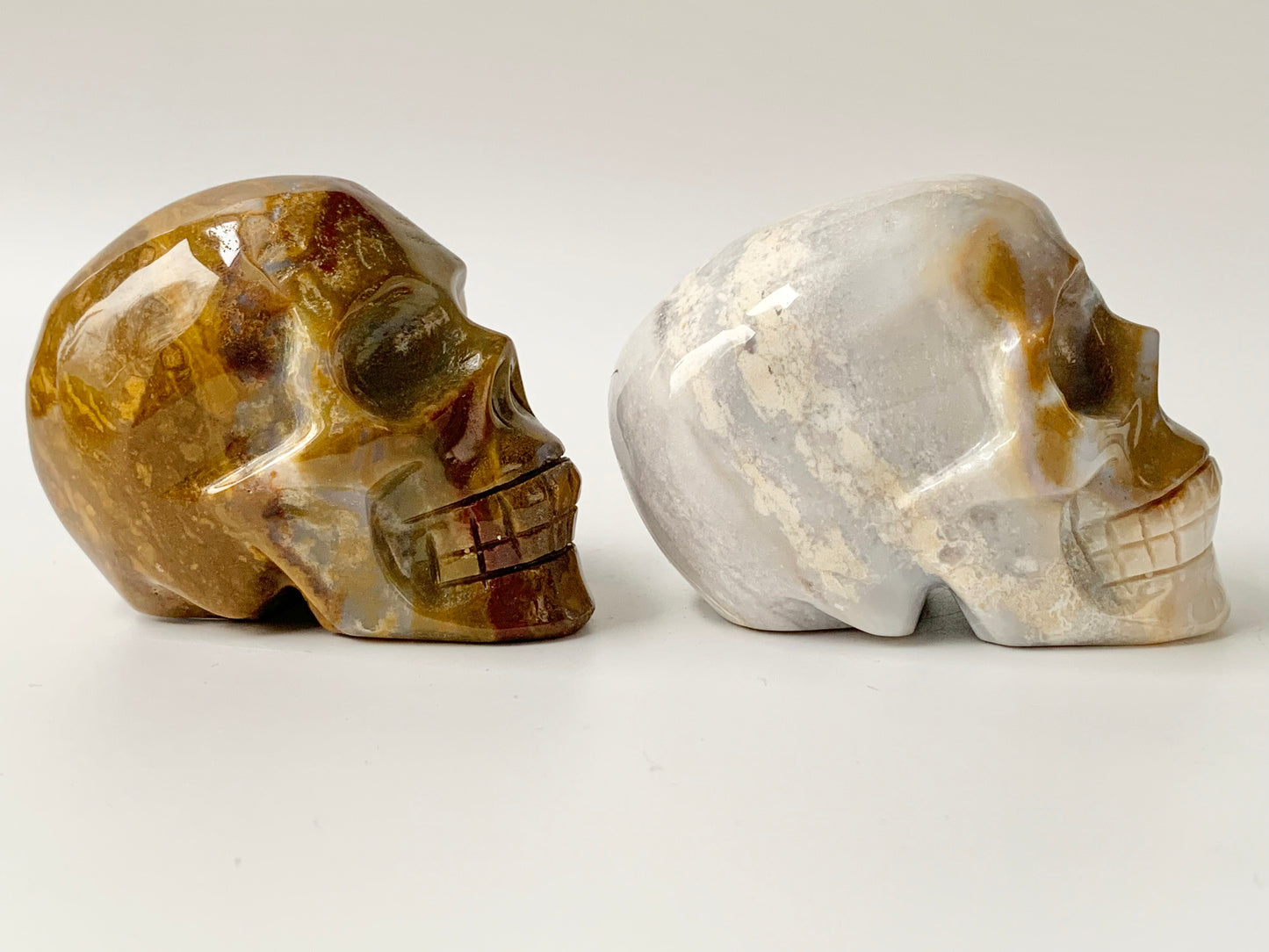 Ocean Jasper Skull Carving, High Quality, $51