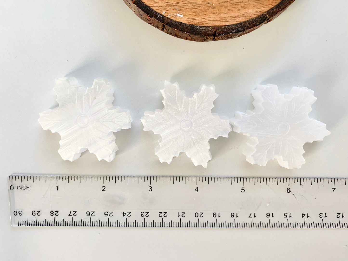 Satin Spar Snowflake Carving